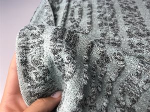 Polyesterjersey - flot mønstret og mint